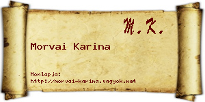 Morvai Karina névjegykártya